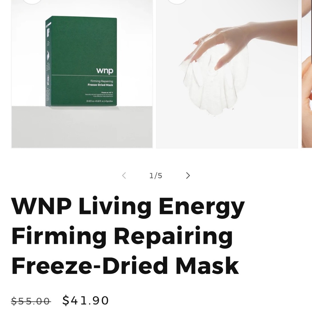 WNP Living Energy Firming Repairing Mask